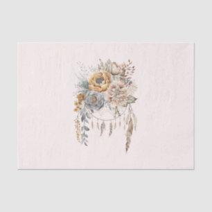 Papier Mousseline Bouquet de fleurs Boho et Dreamcatcher