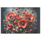 Bouquet de fleurs de pavots sur fond sombre