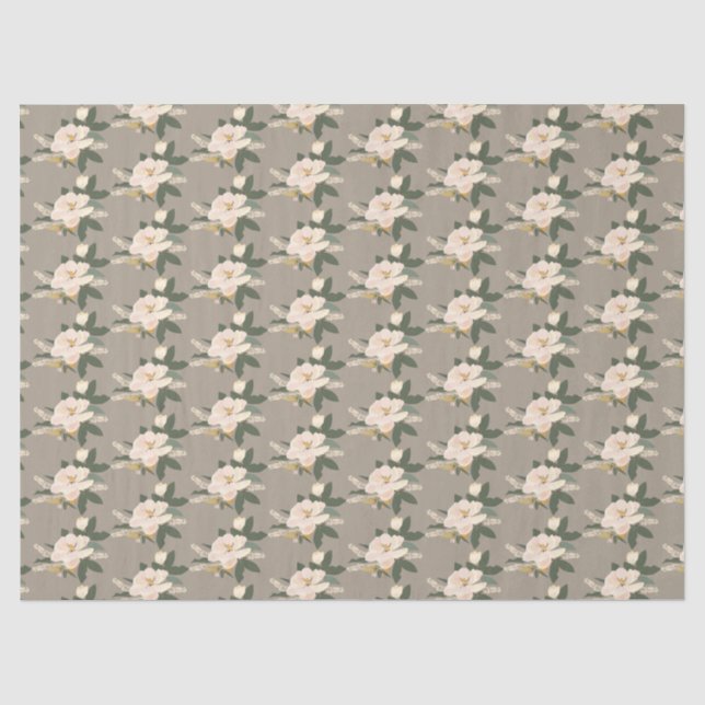 Papier Mousseline Bouquet de fleurs de printemps Magnolia (Recto)