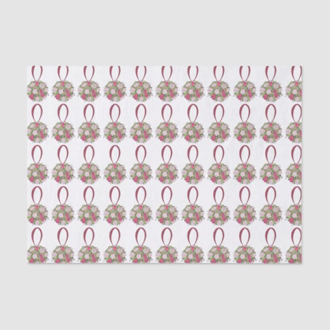 Papier Mousseline Bouquet de Mariage nuptiale Tissu floral de balle (Recto)