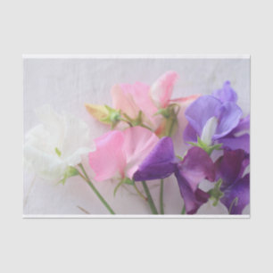 Papier Mousseline Bouquet de pois doux
