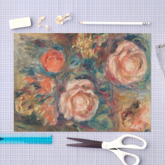 Papier Mousseline Bouquet de Rose | Renoir (Artisanat)