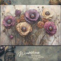 Bouquet Floral Imaginaire Gothique Avec Yeux Décou