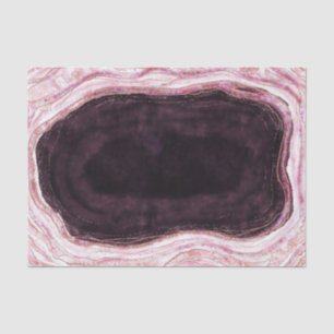 Papier Mousseline Bourgogne et Rose Gold Geode Agate Rock Mariage