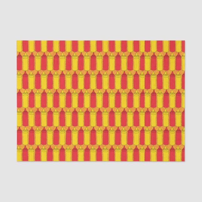 Papier Mousseline Bouteilles classiques de condiment de moutarde et (Recto)