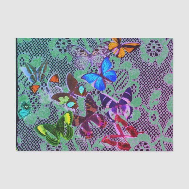 PAPIER MOUSSELINE BOUTEILLES DE PAPIER EN TISSU ET LACE ANTIQUE (Recto)