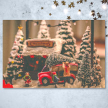Boutique d'arbre de Noël vintage Famille camion ro