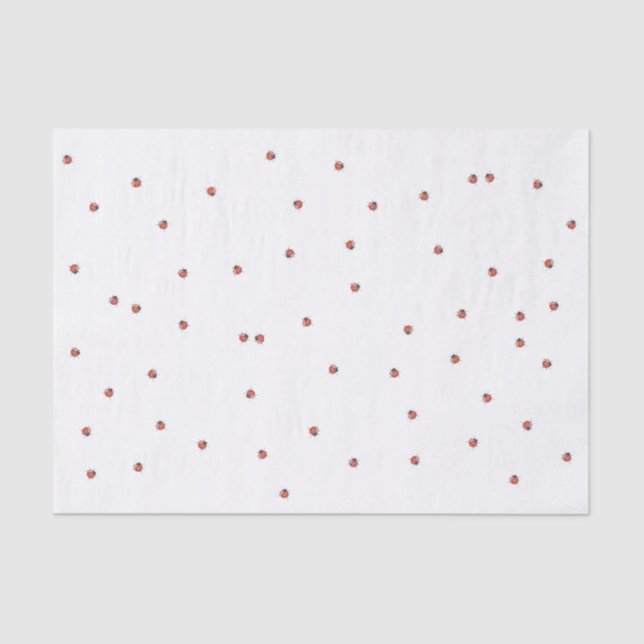 Papier Mousseline Bouton rouge mignon (Recto)