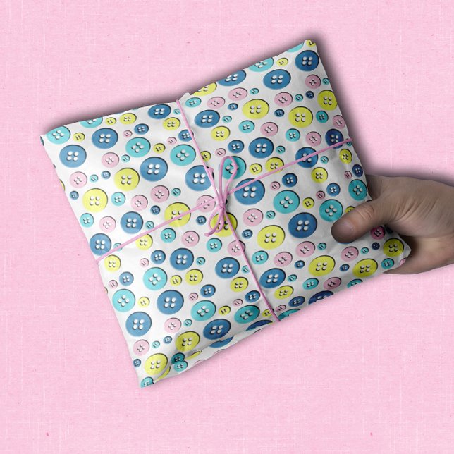 Papier Mousseline Boutons Pastel rétro pour bébé (Créateur téléchargé)
