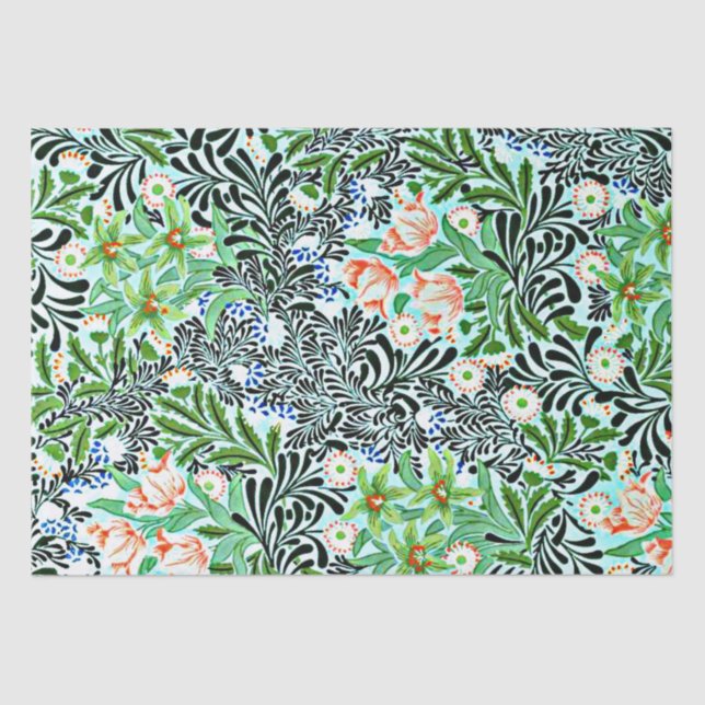 Papier Mousseline Bower, William Morris motif, (Recto)