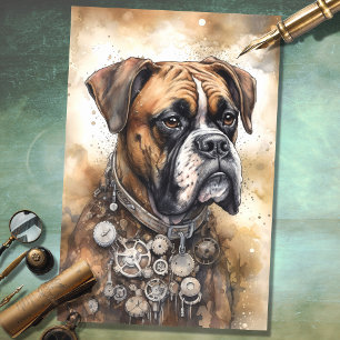 Papier Mousseline Boxe à vapeur Chien 1 papier découpage
