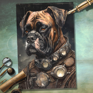 Papier Mousseline Boxe à vapeur Chien 2 découpage papier