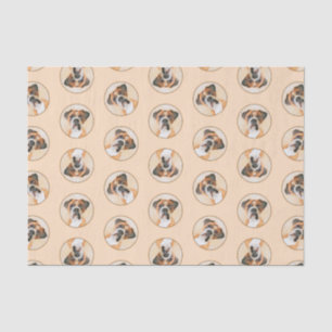Papier Mousseline Boxer Chien Fawn Peinture non découpée Oar Cute Ch