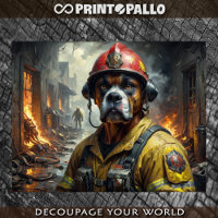 Boxer dog en tant que pompier -