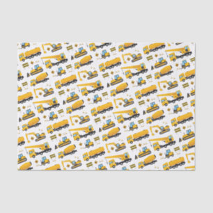 Papier Mousseline Boys Construction Chaussures Trucks Parties Fourni