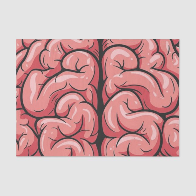 Papier Mousseline Brain Pattern Tissue Paper (Recto)