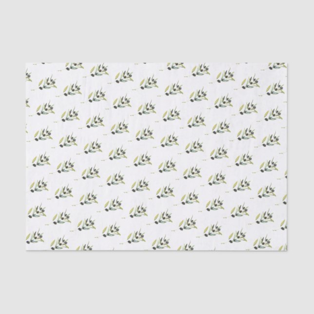 Papier Mousseline Branche d'olive (Recto)