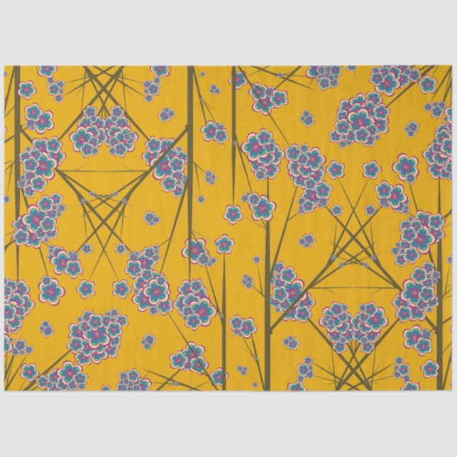 Papier Mousseline Branches particulières Papier de tissus (Recto)