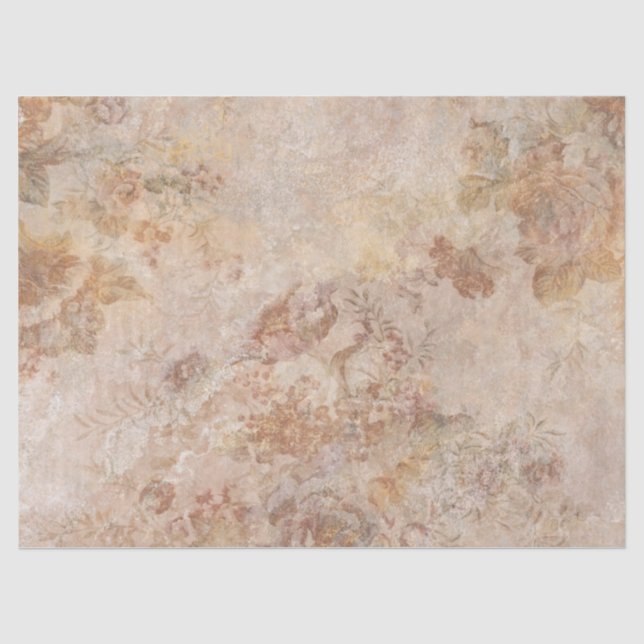 Papier Mousseline Breezes et Roses en crème (Recto)