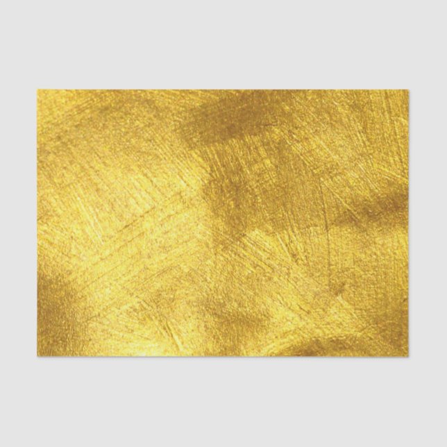 Papier Mousseline Bright Gold Peinture Strots Tissu Papier (Recto)