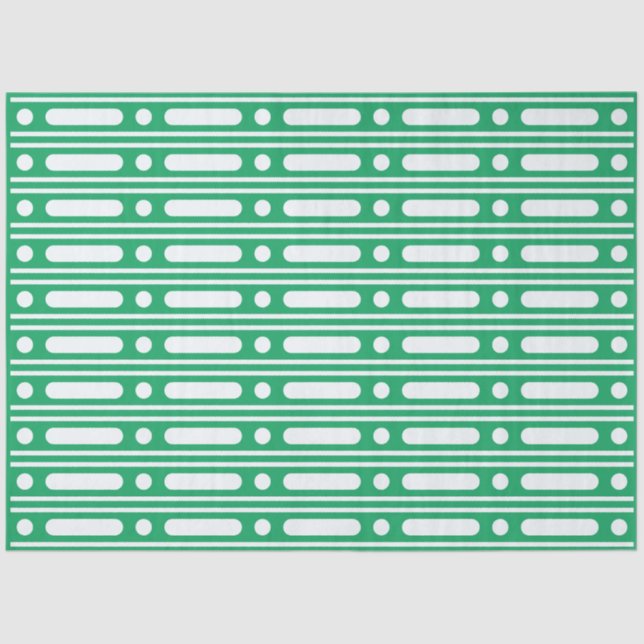 Papier Mousseline Bright Green Dots Border Decoupage Paper (Recto)