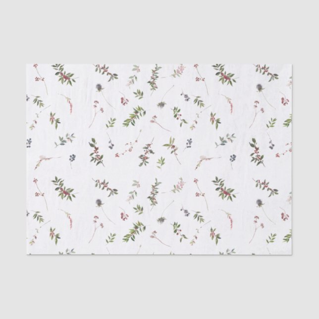 Papier Mousseline Brise d'hiver simple et chaude aquarelle Noël (Recto)