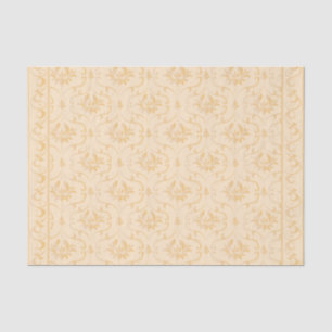 Papier Mousseline Brocade couleur beige Damas fleurit sur découpage