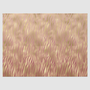 Papier Mousseline Broche d'or Red Zebra