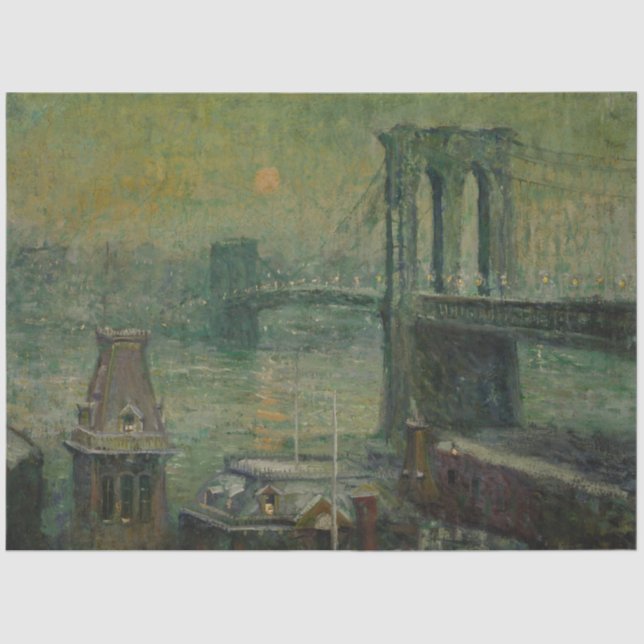 Papier Mousseline Brooklyn Bridge (New York City Landmark) (NYC) (Recto)