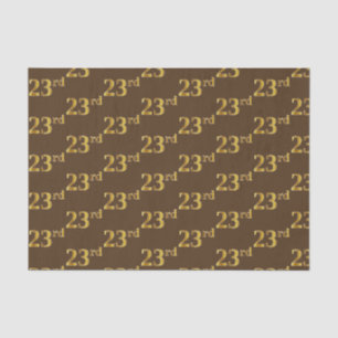 Papier Mousseline Brown, Faux Gold 23e (Vingt-troisième)