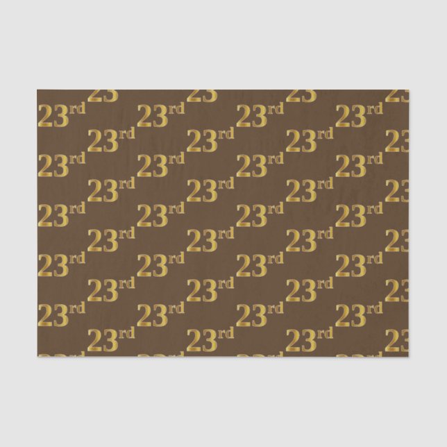 Papier Mousseline Brown, Faux Gold 23e (Vingt-troisième) (Recto)