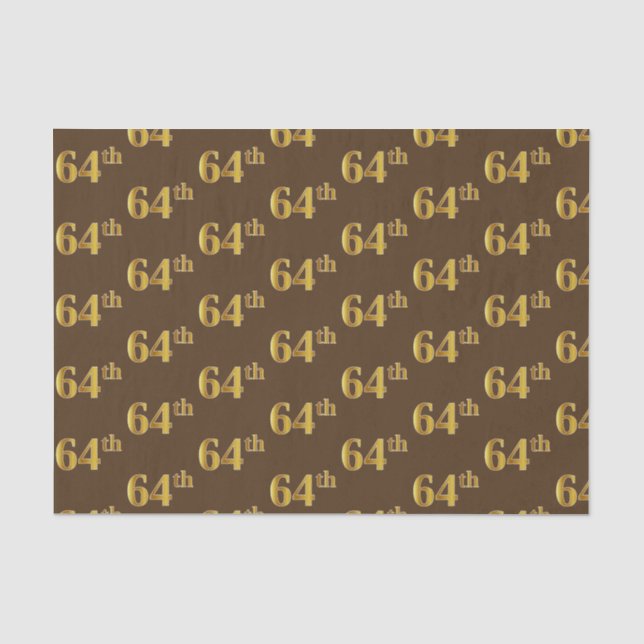 Papier Mousseline Brown, Faux Gold 64e (Soixante-quatrième) (Recto)
