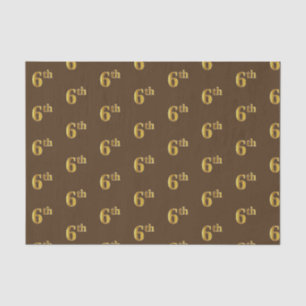 Papier Mousseline Brown, Faux Gold 6e (Sixième) Event Tissue Paper