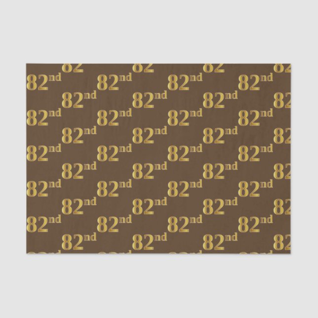 Papier Mousseline Brown, Faux Gold 82e (Quatre-vingt-deuxième) (Recto)