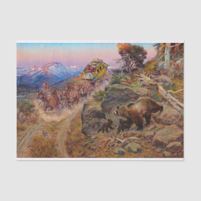 Papier Mousseline Bruin Not Bunny Turned Leaders par C. M Russell (Recto)