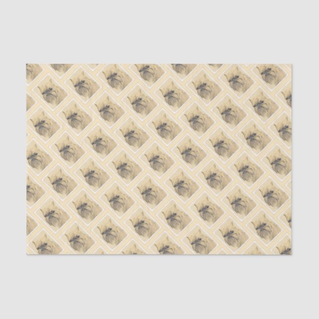 Papier Mousseline Bruxelles Griffon Peinture - Cute Original Chien A (Recto)