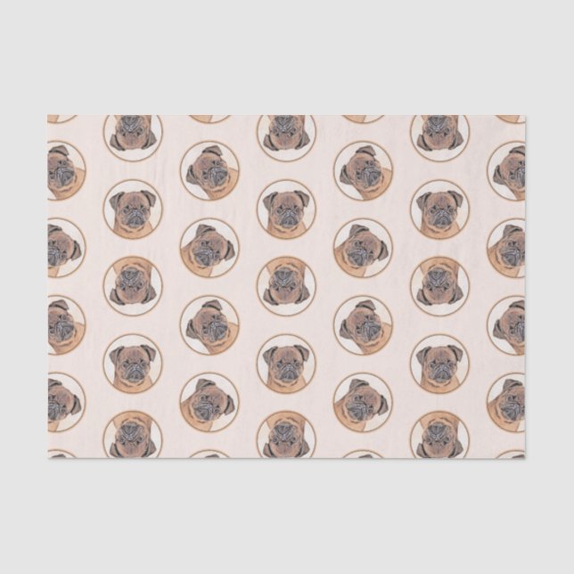 Papier Mousseline Bruxelles Griffon Peinture Rouge Smooth Cute Dog A (Recto)