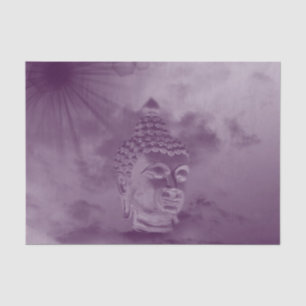 Papier Mousseline buddha in colored clouds with artificial sun