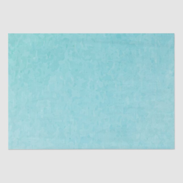 Papier Mousseline BUDGET Turquoise Aquarelle Plage Mariage Océan (Recto)