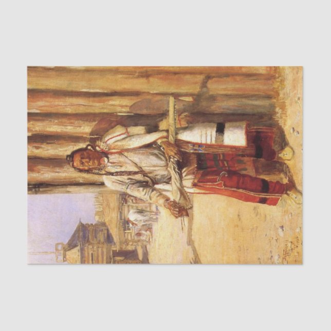 Papier Mousseline "Buffalo Coat" de Charles M Russell (Recto)