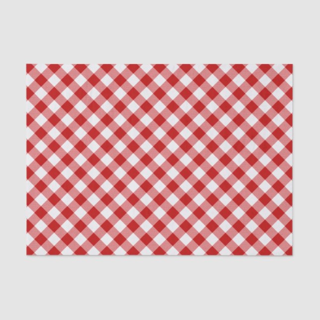 Papier Mousseline Buffalo Cochon rouge blanc (Recto)