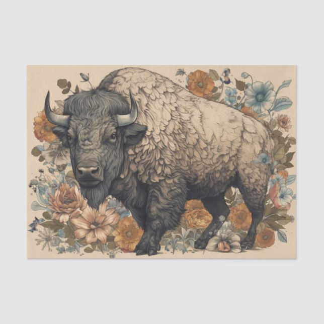 Papier Mousseline Buffle vintage (Recto)