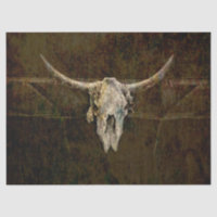 Bull Skull Western Country Brown Old Russe Grunge