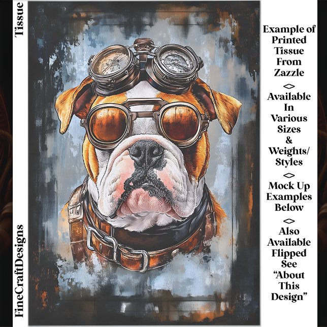 Papier Mousseline Bulldog EF2L Retro industriel (Créateur téléchargé)