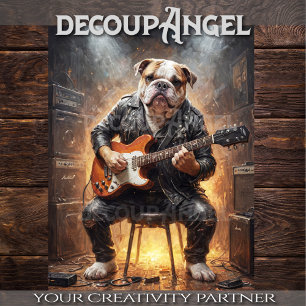 Papier Mousseline Bulldog Rockstar - Vert. - Découpage -