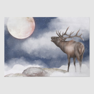 Papier Mousseline Bulle d'Elk à la montagne de la Pleine lune