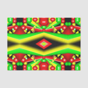 Papier Mousseline Bulles Rouges Jaunes Vertes Et Grilles Art Abstrai