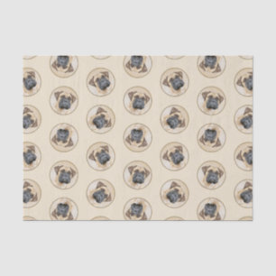 Papier Mousseline Bullmastiff Peinture Fawn Red Sable mignon Chien A