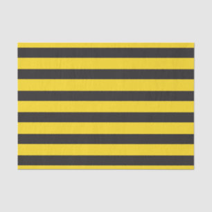 Papier Mousseline Bumblebee Noir Jaune Lignes horizontales Bumble Be