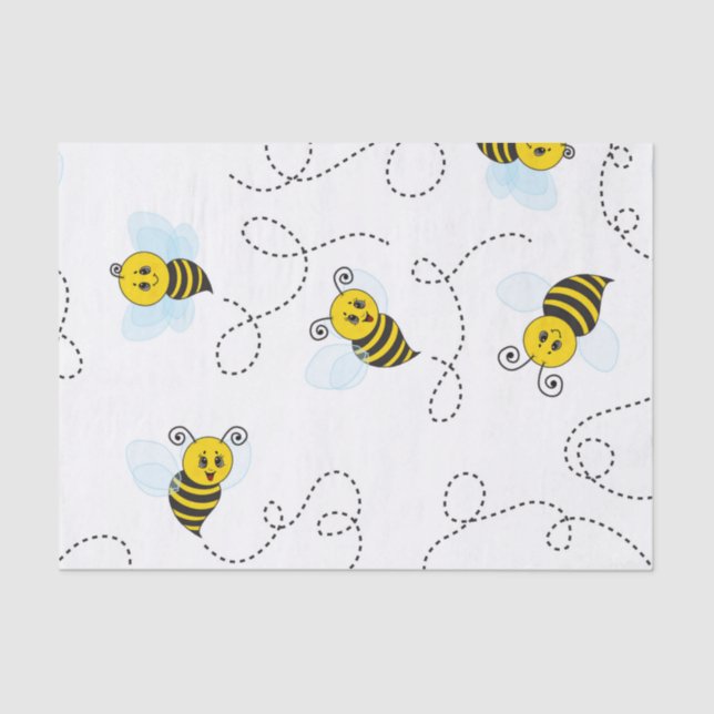 Papier Mousseline Bumblebee volant Jaune Noir Bumble Bee (Recto)